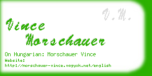 vince morschauer business card